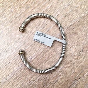 NWT David Yurman gold silver cable cuff bracelet